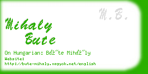 mihaly bute business card